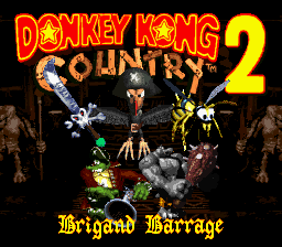 Donkey Kong Country 2 - Brigand Barrage Title Screen